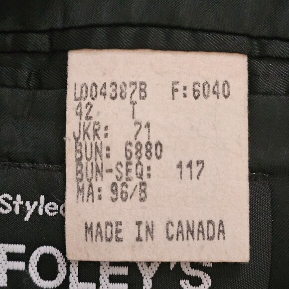 Vintage Brandini for Foley's Blazer Mens 44R Double Breasted Wool Sport Coat - Picture 7 of 12